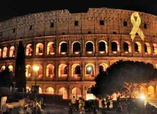 Il Colosseo si illumina con nastro dorato contro tumori infantili news-18092024-224814