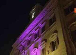 Facciata Montecitorio illuminata di viola: Giornata mondiale Alzheimer – Evento a Roma news-22092024-035802